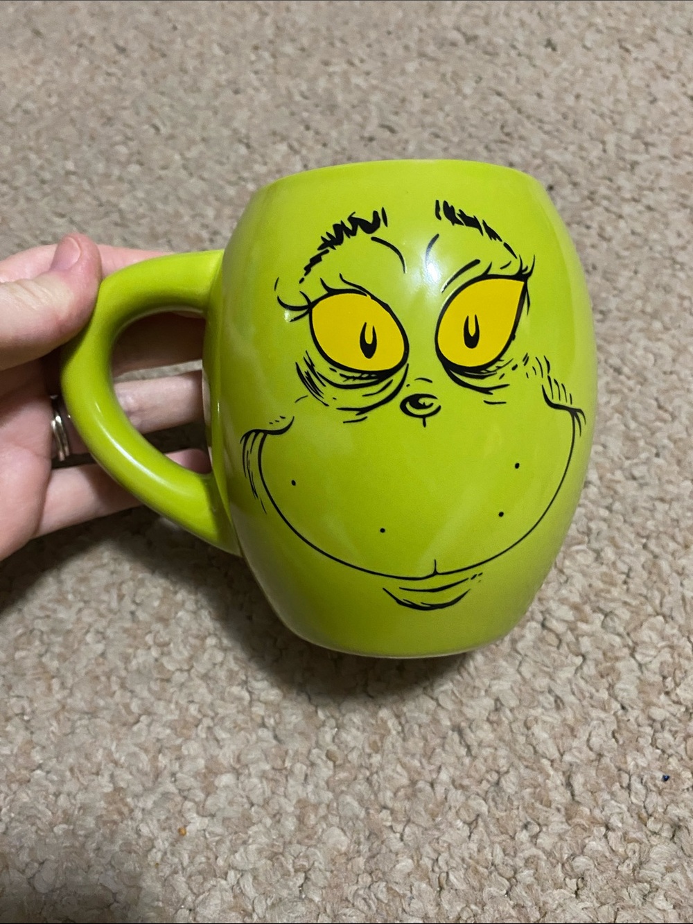 The Grinch 2 sided “naughty” and “nice” faces coffee Mug dr Seuss enterprises